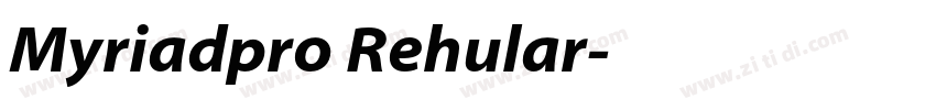 Myriadpro Rehular字体转换